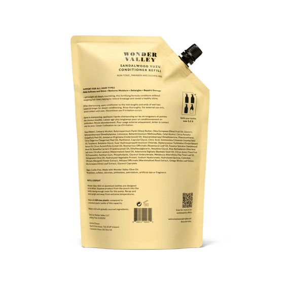 WONDER VALLEY 1 LITER SANDALWOOD YUZU CONDITIONER - REFILL