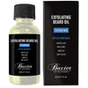 Baxter of California Exfoliating Beard Oil. Exfoliates dead skin and hydrates facial hair with salicylic acid. Features olive fruit oil, sunflower seed oil, and shea butter for conditioning and moisture. 1 oz.