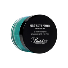  Baxter of California Hard Water Pomade. Provides a high-shine finish with firm hold, ideal for creating polished, structured styles. Suitable for all hair types looking for enduring style control. 2 fl oz.