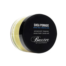  Baxter of California Shea Pomade. Offers a medium hold with a natural finish, enriched with shea butter for added moisture and smoothness. Ideal for creating versatile, flexible styles. 2 fl oz.