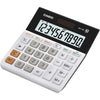 Casio MH-10M Business Calculator. Desktop calculator with 10-digit display, featuring an angled case, large keys, and a high-contrast LCD display for easy reading and operation.