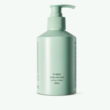  Corpus Nº Green Body Wash. Features a refreshing blend of Bergamot, Pink Lemon, Orange Blossom, and Cardamom in a sleek, modern bottle. 8.5 fl oz.