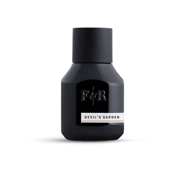 Fulton and Roark Devils Garden Extrait de Parfum. Earthy, captivating scent in a premium formula. 50 ml bottle.