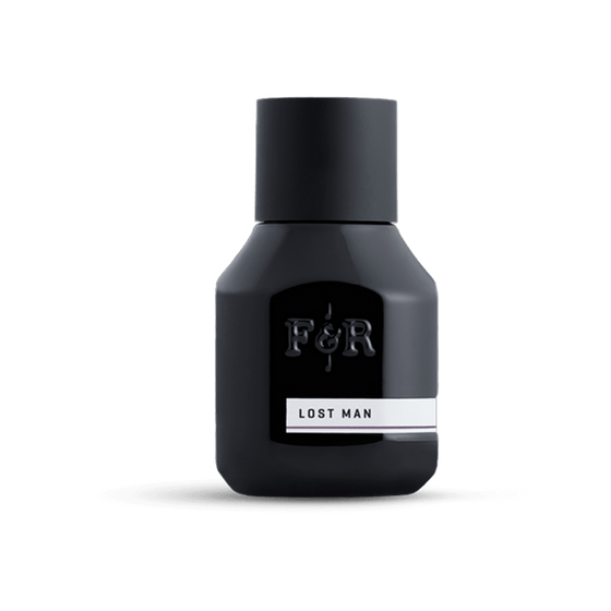 Fulton and Roark Lost Man Extrait de Parfum. Deep, woodsy scent in a sophisticated formula. 50 ml bottle.