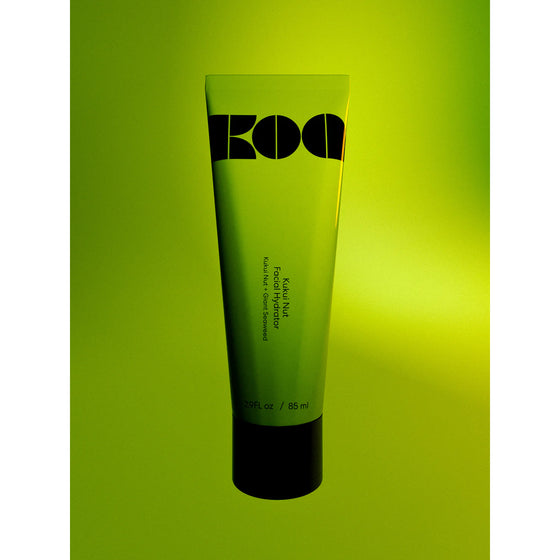 KOA Kukui Facial Hydrator. Hydrating cream enriched with Kukui Nut, Giant Seaweed, and Green Tea for a concentrated burst of skin nourishment. 85 ml.