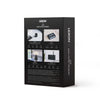 Rear view of the Crown Black gift set box featuring Jean-Michel Basquiat’s iconic crown. Bold monochrome design highlights the theme of cultural power and individuality.