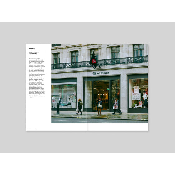 Magazine B - Issue 75 Lululemon. A detailed look at Lululemon’s London milestone, examining how the brand’s expansion into the London market reflects its global growth and impact on international athleisure trends.