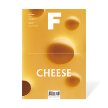  Magazine F - Issue 02 Cheese
The cover features a close-up of a cheese with characteristic holes, highlighting the texture and intricacies of this diverse ingredient and its importance in culinary traditions.