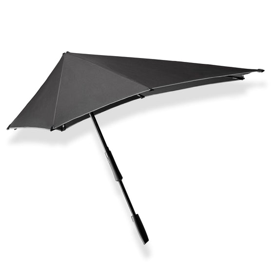 Senz Large Stick Storm Umbrella - Black Reflective