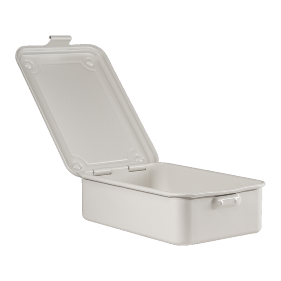 Toyo Steel T-150 White. Open view showing its tapered shape and matte white finish, designed for easy access and efficient organization. 0.3kg.