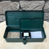 Toyo Steel T-190 Antique Green. Multiple boxes stacked on top of each other, displaying the matte antique green finish and stackable design. 0.4kg each.