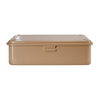 Toyo Steel T-190 Beige. Compact matte beige steel box with seamless construction, ideal for organizing small items. Durable and portable. 0.4kg.