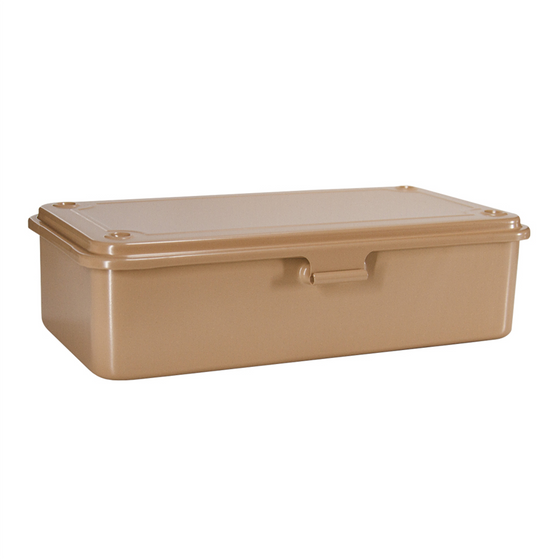 Toyo Steel T-190 Beige. Featuring a matte beige finish, this steel box is durable, functional, and designed for efficient stacking. 0.4kg.