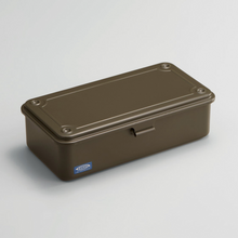  Toyo Steel T-190 Moss Green. Matte moss green steel box, pressed from a single plate. Durable, lightweight, and stackable. 0.4kg.