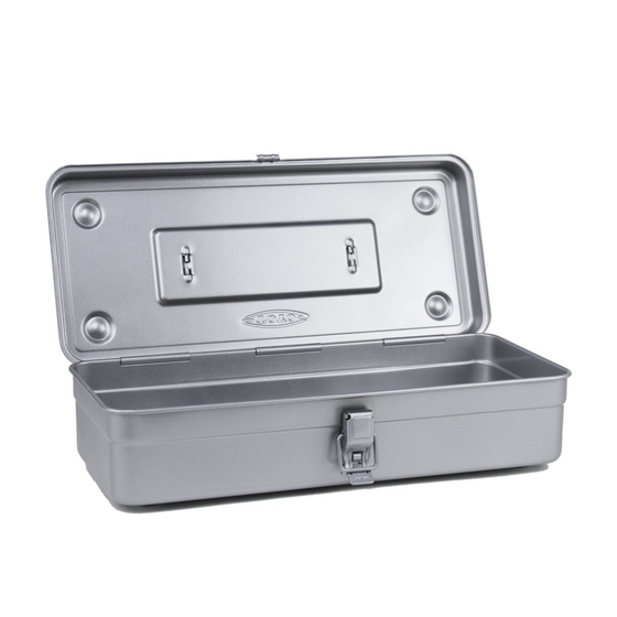 Toyo Steel T-350 Silver. Open view showing the interior of the matte silver toolbox, designed for efficient organization and easy access. 1.24kg