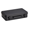 Toyo Steel T-360 Black. Compact glossy black steel toolbox with seamless construction and a round handle, designed for durability and secure storage. 1.6kg.