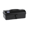 Toyo Steel Camber Top Black Y-280. Compact steel container with a robust black exterior, designed for reliable storage and easy accessibility. 1.1 kg.