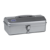 Toyo Steel Camber Top Y-280 Silver. Durable silver steel container with a sleek camber-top cover and round handle for easy transport. 1.1kg.