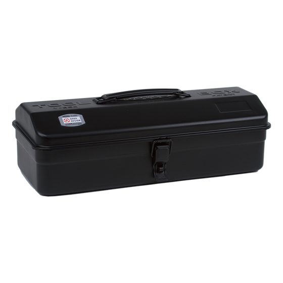 Toyo Steel Y-350 Black. Durable black steel container with a stylish camber-top cover and a convenient round handle for efficient storage. 1.3kg.