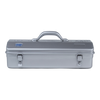 Toyo Steel Y-410 Camber Top Silver. Durable silver steel container featuring a stylish camber-top cover and practical round handle for versatile storage. 1.5kg.