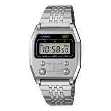  Casio A1100D-1 Vintage Watch. Full-metal case with high-quality polish, metal front buttons, and engraved mode indicators, blending 1970s charm with a luxurious retro design.