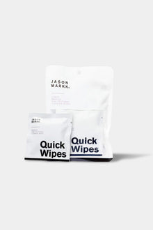  Jason Markk Quick Wipes 3 Pack. Pack of three wipes featuring a dual-textured material and raised dot technology for effective on-the-go cleaning.