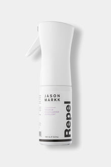  Jason Markk Repel Spray. 5.4 oz bottle creating a durable, breathable barrier that repels liquids and stains without altering material look or feel.