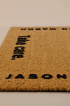 Jason Markk Shoes Off Welcome Mat. Close-up view showing the slightly raised flocking embedded on the mat’s surface for effective cleaning and dirt removal.